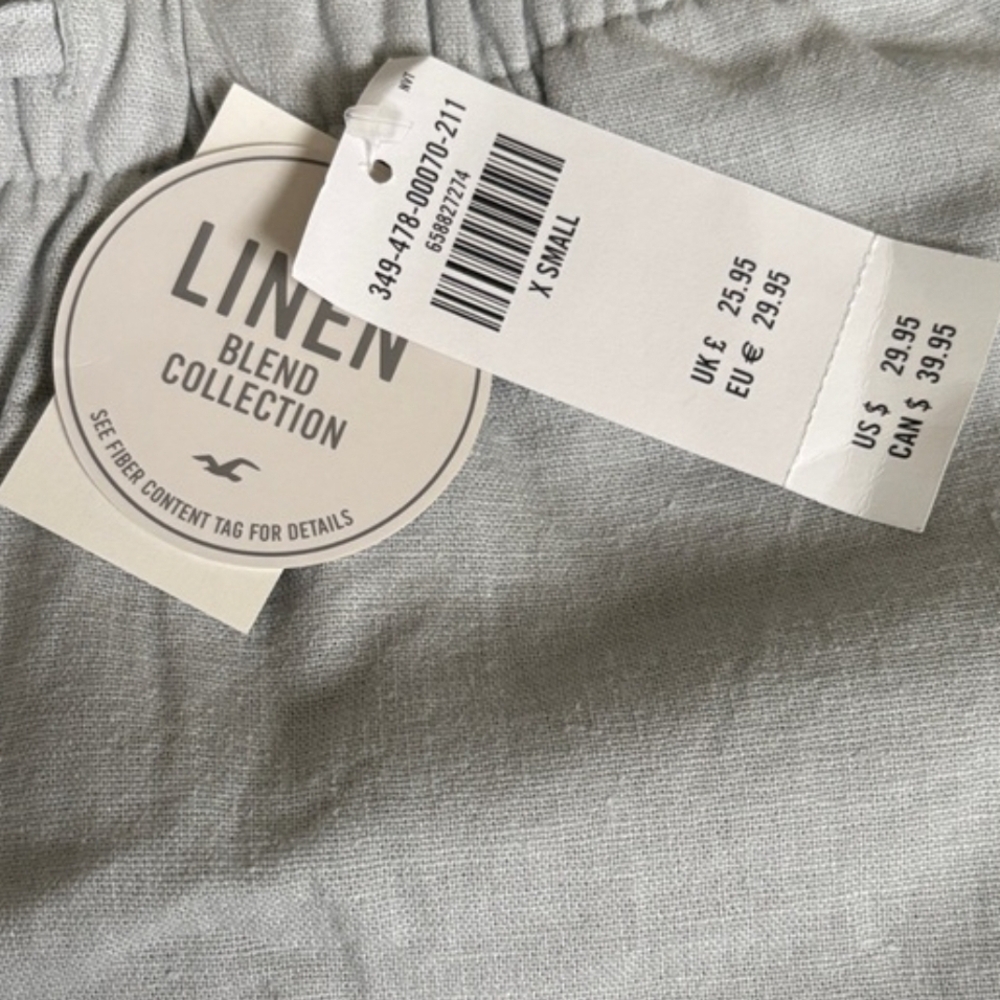 Hollister Women's ELLA Linen Blend XS Shorts - Picture 3 of 14